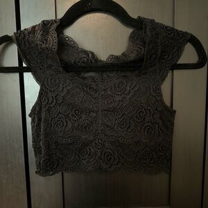 Black lace free people crop top/ bralette. Size: small